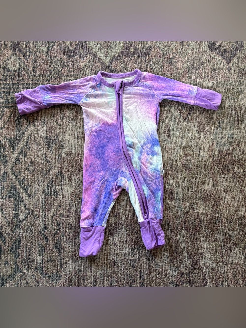 Little Sleepies purple watercolor PREEMIE